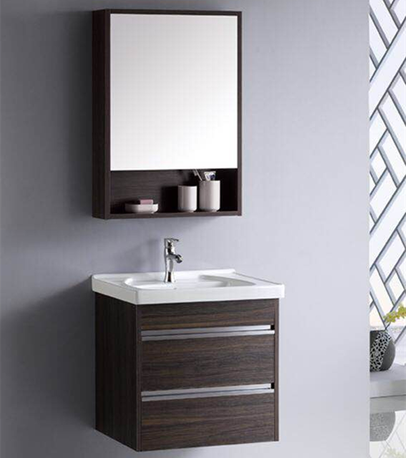 Waterproof bathroom furniture modern wall mounted wooden bathroom sink cabinet