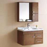 Bathroom counter wash basin wooden cabinet