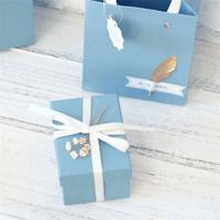 Wholesale Small paper gift boxes Jewelry boxes earrings ring packing boxes birthday gift box for girl