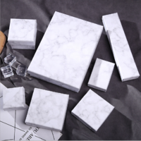 High Quality PU Leather Marble Gift Box For Jewelry Ring Packaging
