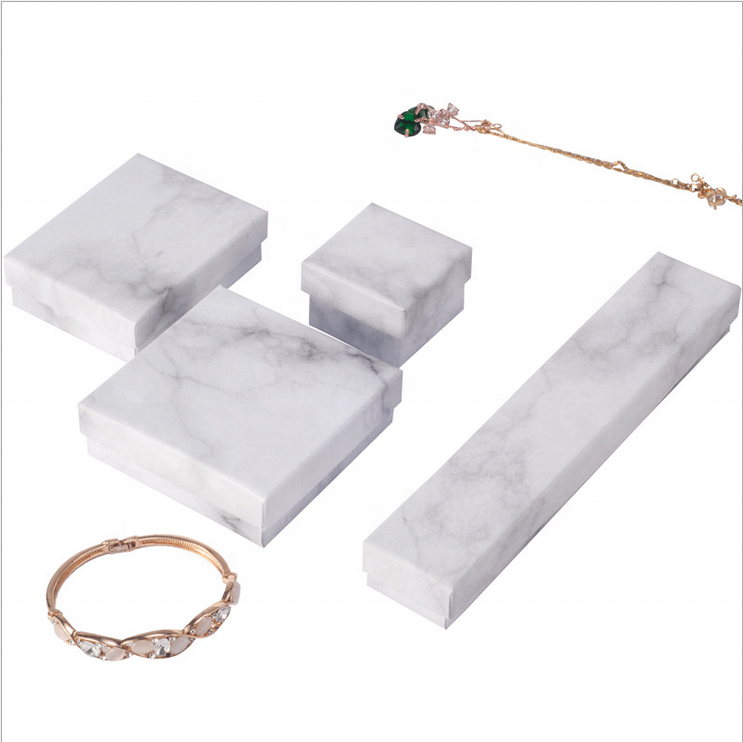 product-Dezheng-High Quality PU Leather Marble Gift Box For Jewelry Ring Packaging-img-1