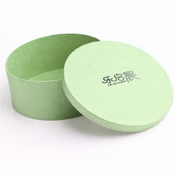 product-Custom design green round cardboard paper jewelry gift packaging boxes with logo printing-De-1