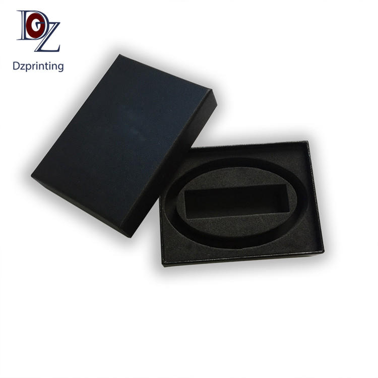 product-Mini paper watch gift box black cardboard gift box with lid-Dezheng-img-1