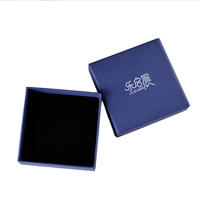 Wholesale Small Size Blue Pu Leather Jewelry Box Travel Box