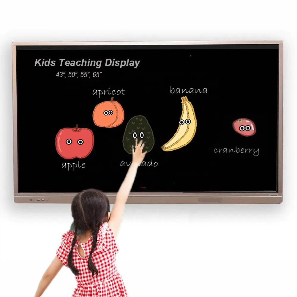 OEM 43 50 55 65 inch whiteboard touch screen smart board lcd screens for Kindergarten kids