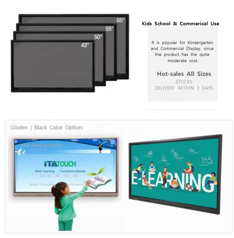 Hot sale educational equipment smart whiteboard school touch screen interactive panel