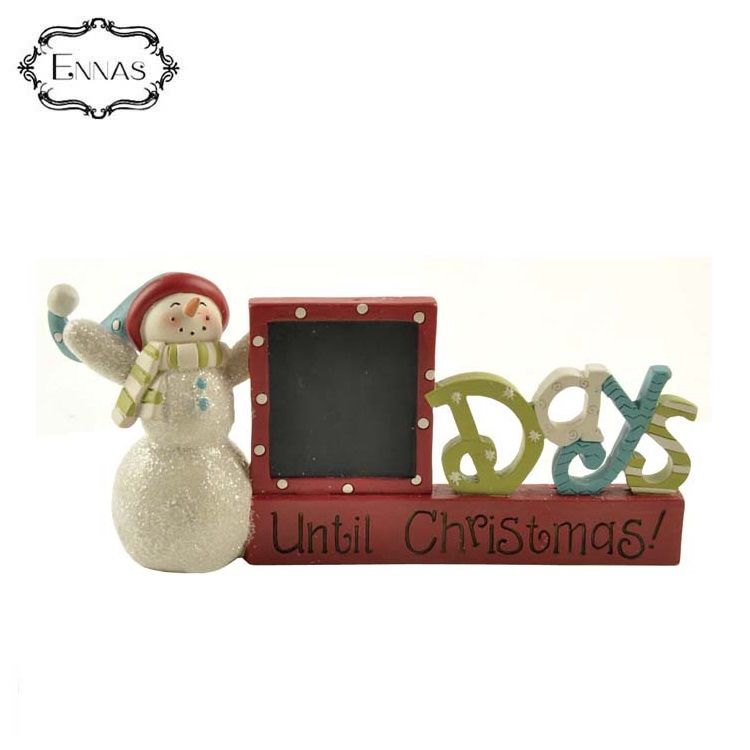 Christmas bedroom decoration figurine ornament word 'day' snowman blackboard