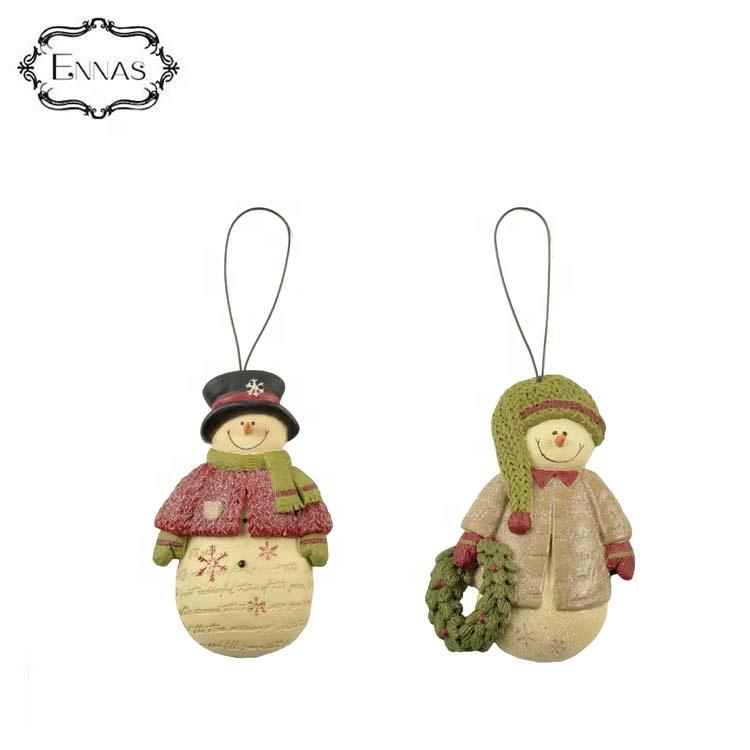 Christmas snowman hanging ornament home decoration resin animal decoration statue craft