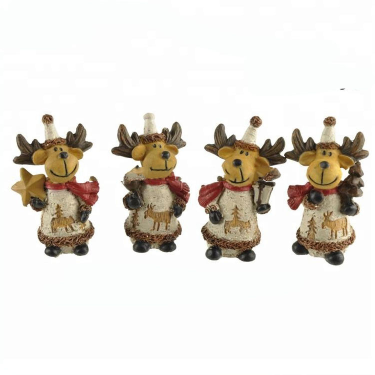 Polyresin Christmas Ornaments Mini resin reindeer figurines