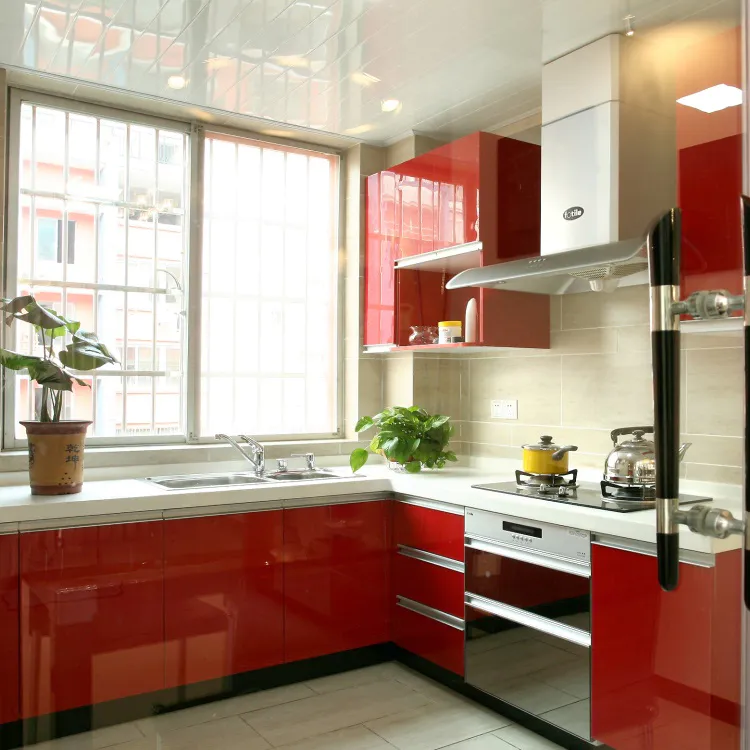 China Prefab Mueble De Cocina Modular Ready Made PVC Kitchen Cabinets