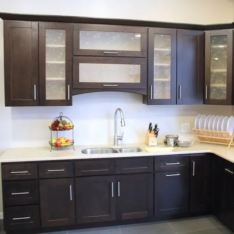 MDF natural colorwooden kitchen cabinet