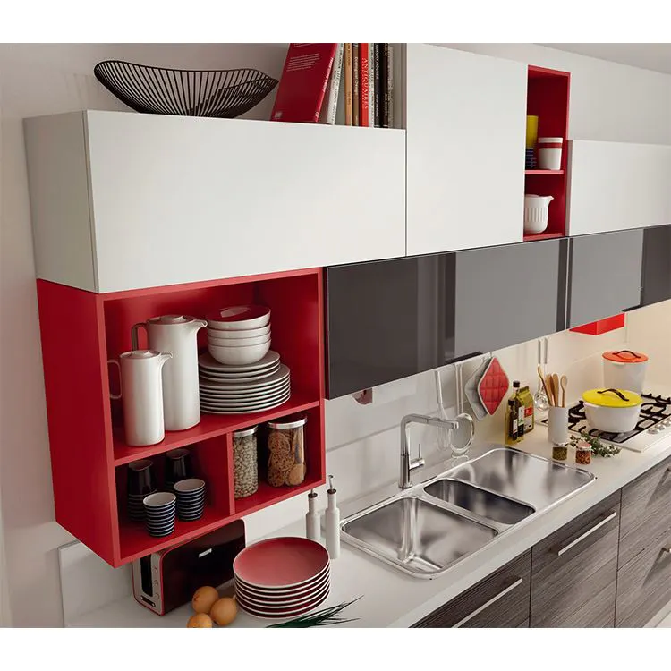 Design Wall Hang Solid Wood Kitchen Cabinet Modern Kitchen Furniture Factory Custom made