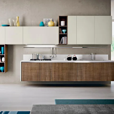 Modern Readymade Kitchen Furniture PVC Designs Hign Gloss Cabinet