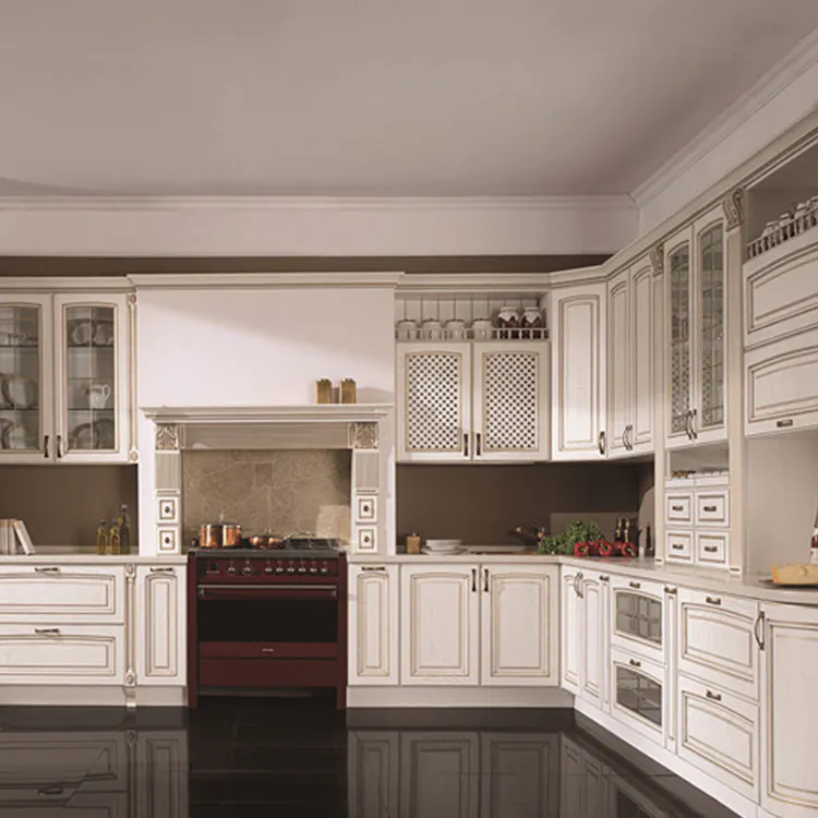 classic Large Furniture solid wood kitchen cabinet designs