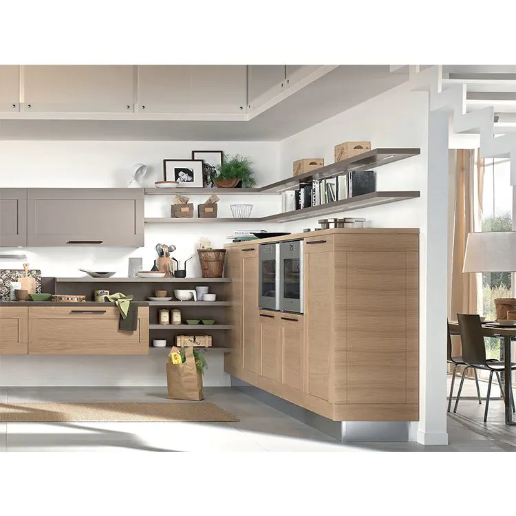 Made In China Home Modern Design Solid Wooden Kitchen Cabinet For Sale
