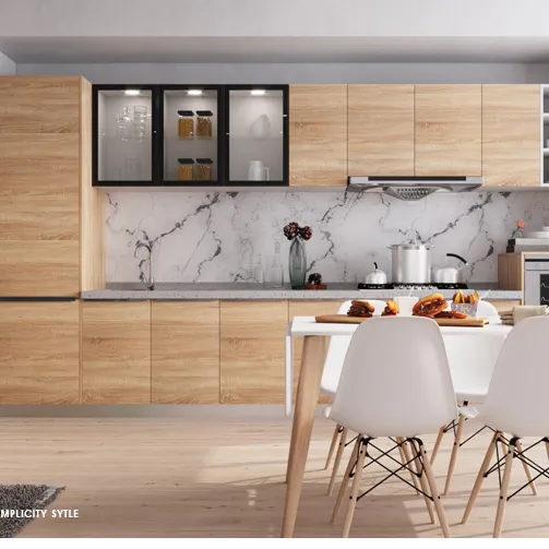 High Gloss PVC Thermofoil Kitchen Cabinets From China Factory