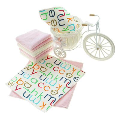 customized design The lettershigh quality microfiber fabric coral fleece Hand Towel baby hand towel