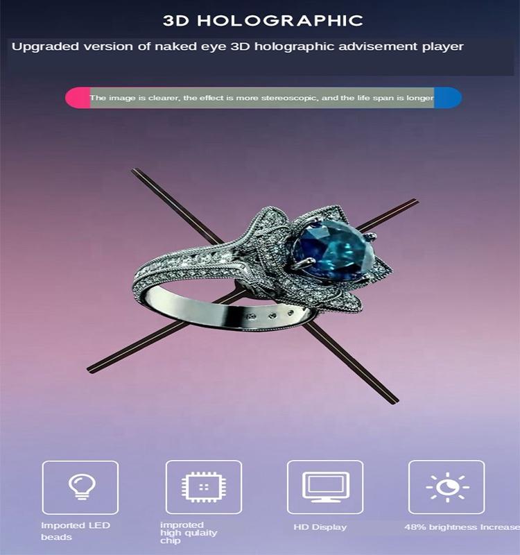 75 Cm 3D Hologram LED Advertising Fanny Fan 65Cm China Manufacturer Display