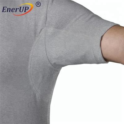 Sweat stop armpit padded men gym modal t shirt