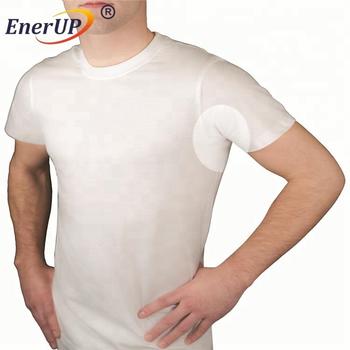 Men sweat proof undershirts with sweat proof armpit pads shields