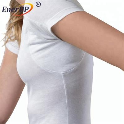 Short Sleeve White Scoop Neck Sweatproof Undershirt for Women