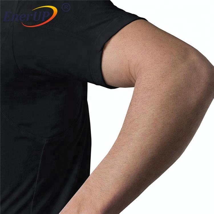 Men's V-neck White anti-sweat sweat shield undershirts