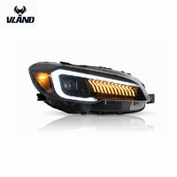 VLAND manufacturer for 2015-2020 Subaru WRX STI Black housing with LED DRL+Sequential signal+LED Dual beam lens