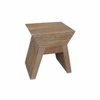 French Provincial Antique Reclaimed Elm Side Table Furniture HL086