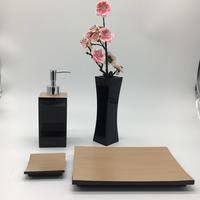 Black Polished Hotel Supply Bath Polyresin Accessories Vase