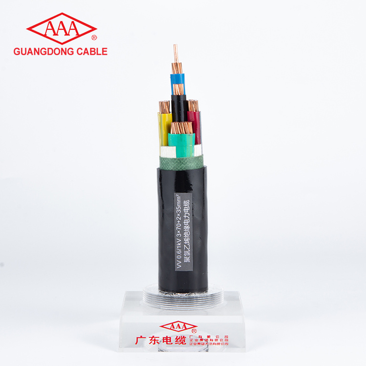 5 Core 4x70+1x35mm2 Copper Core PVC Insulated PVC Sheathed Power Cable