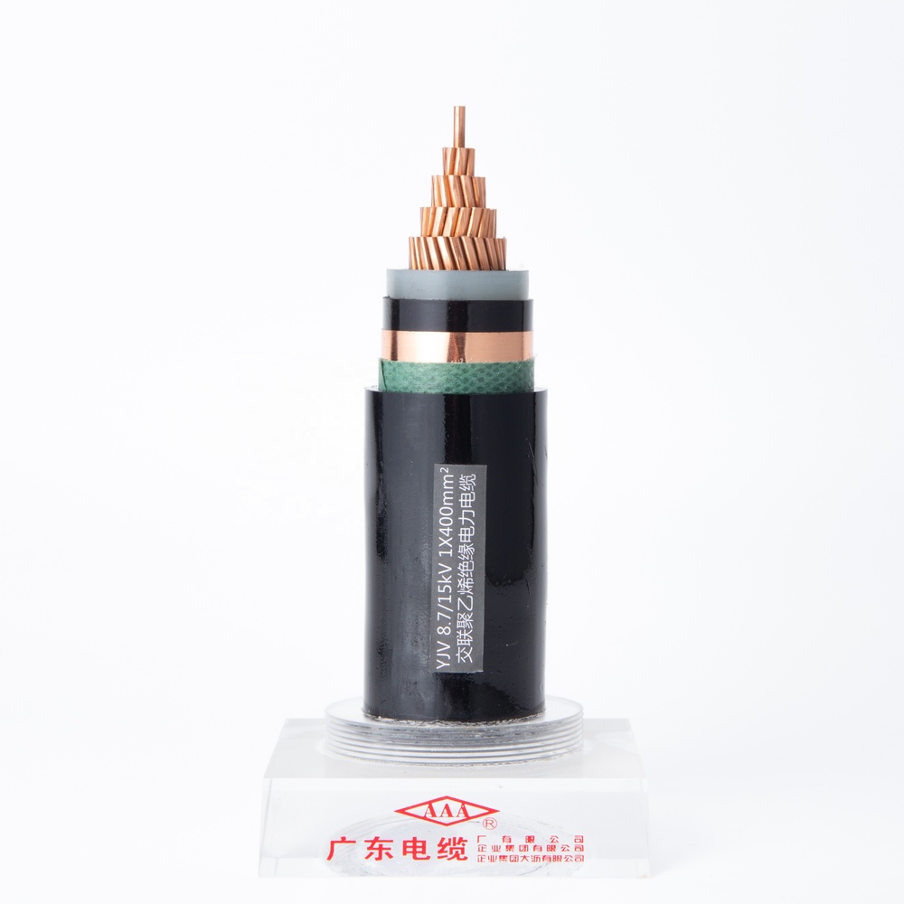 Power Cable YJV Copper Conductor XLPE Insulation PVC Sheath single core 400mm 8.7/15kV