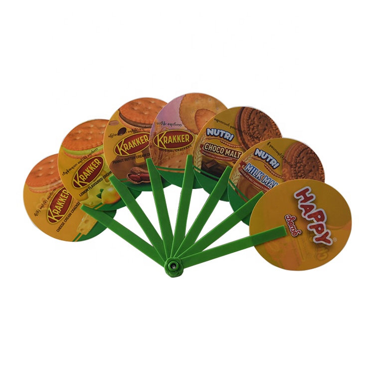 Customized Plastic Waterproof Portable Folding Hand Fan for Advertisement Promotional Gift