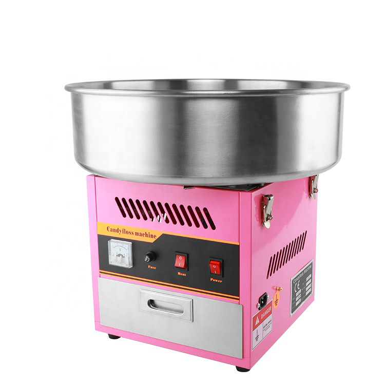 Electric High Efficiency Easy Cleaning 520mm Diameter Cotton Candy Maker Candy Floss Machine