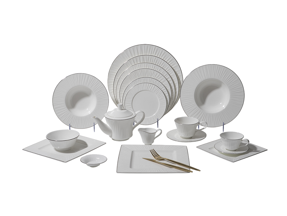 Hot Selling 2019 Amazon Luxury Bone China Dinner Set, Wholesale Dubai Dinnerware Set, Set Bone China Fine Porcelain Tableware~