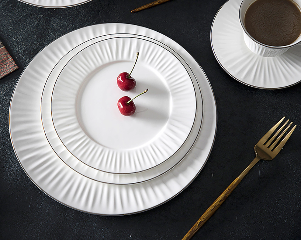 Hot Selling 2019 Amazon Luxury Bone China Dinner Set, Wholesale Dubai Dinnerware Set, Set Bone China Fine Porcelain Tableware~