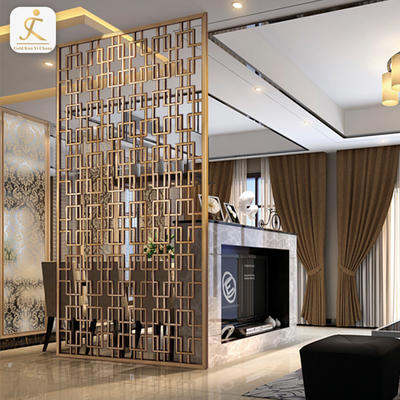 Decoration Stainless Steel Laser cut free standing room partition metal Screen Freestanding Room Divider