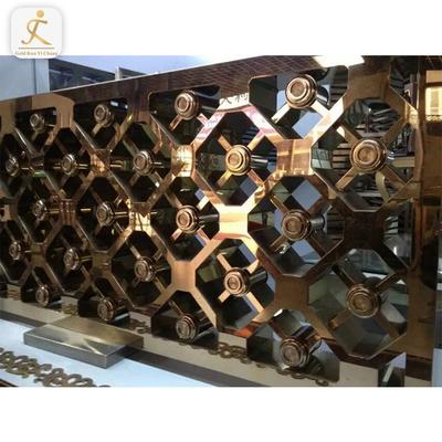Stainless steel 4 5 6 panel folding divider screen stand creative copper contemporary room wall divider