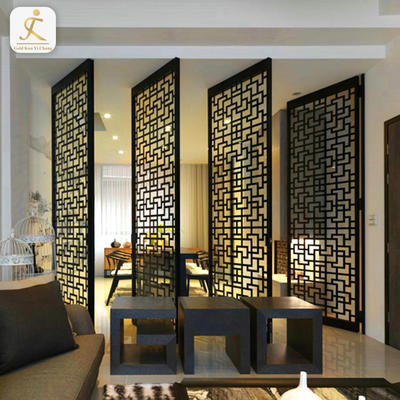 black swing screen partition room dividers cheap single panel metal mesh decorative partitions for living room