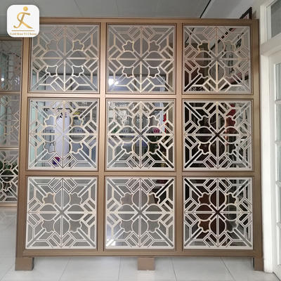 customized size design floor to ceiling room screen divider aluminum laser cut fixed metal art decor room divider partition