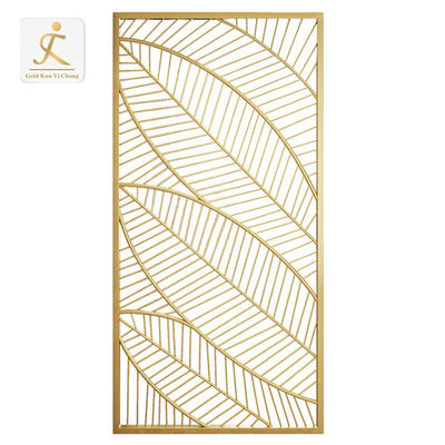 custom electroplated gold color decorative metal stainless steel room divider