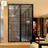brushed black interior design decorative room divider for restaurant stainless steel vintage hotel room partition screen