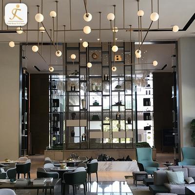 hotel big hall partition screen room dividers 304 stainless steel hotel decoration metal divider screen partition