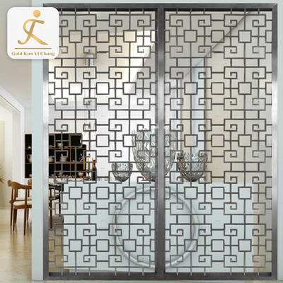 Stainless steel golden wall art divider screens fashionable room divider designs living room partition