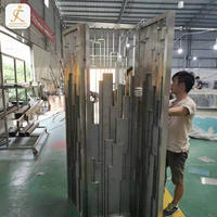 folding hall decorative metal room divider screen partition chinese antique freestanding foldable stainless steel room divider