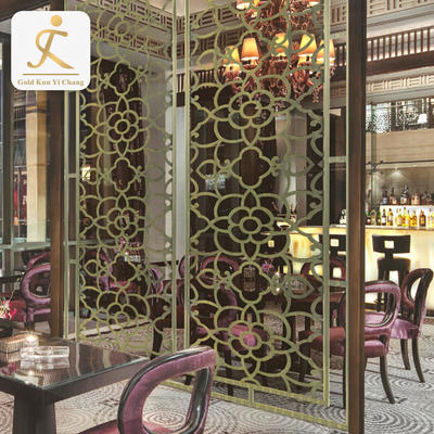 stainless steel laser hollow out decorative flower screen room dividers restaurant decorative metal partition screen