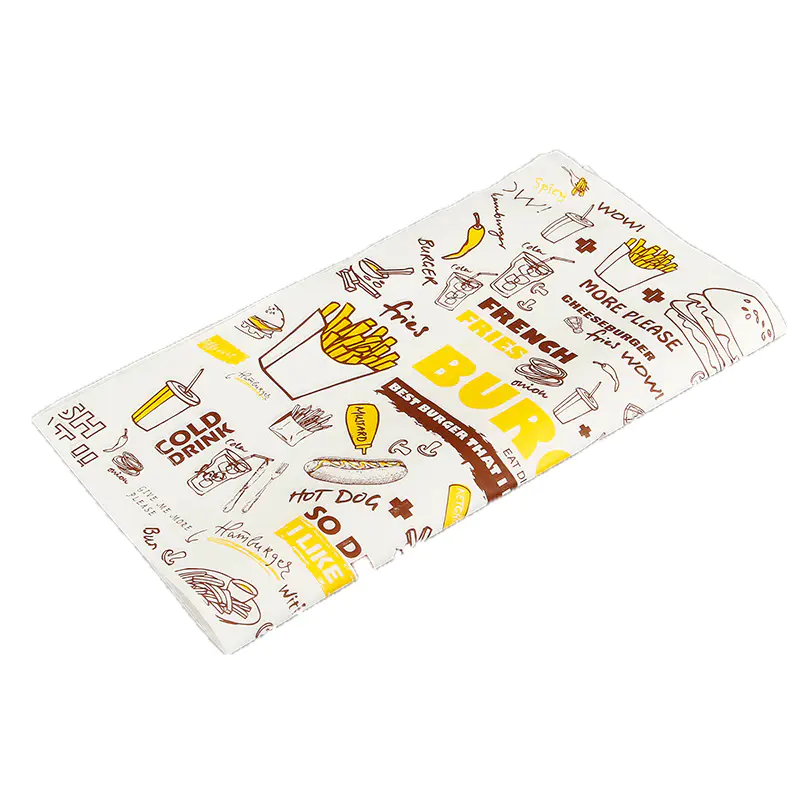 Kolysen Custom printed food grade hamburger Wrapping Paper Fast Consumer Food Packaging