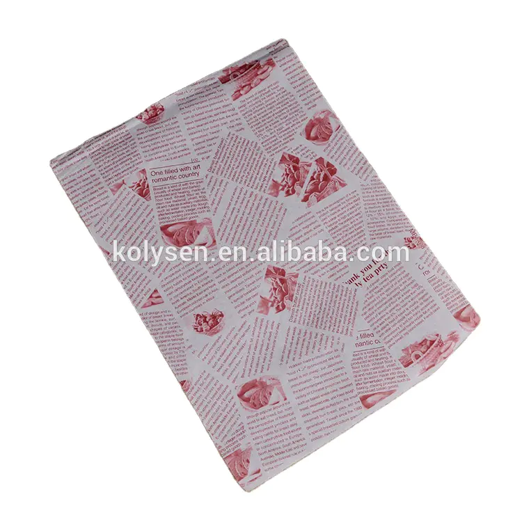 Kolysen custom printed food grade newsprint packing paper sheet China supplier
