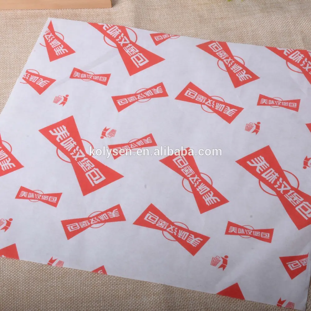 Custom Greaseproof Food Paper For Tacos And Burritos Wrapping