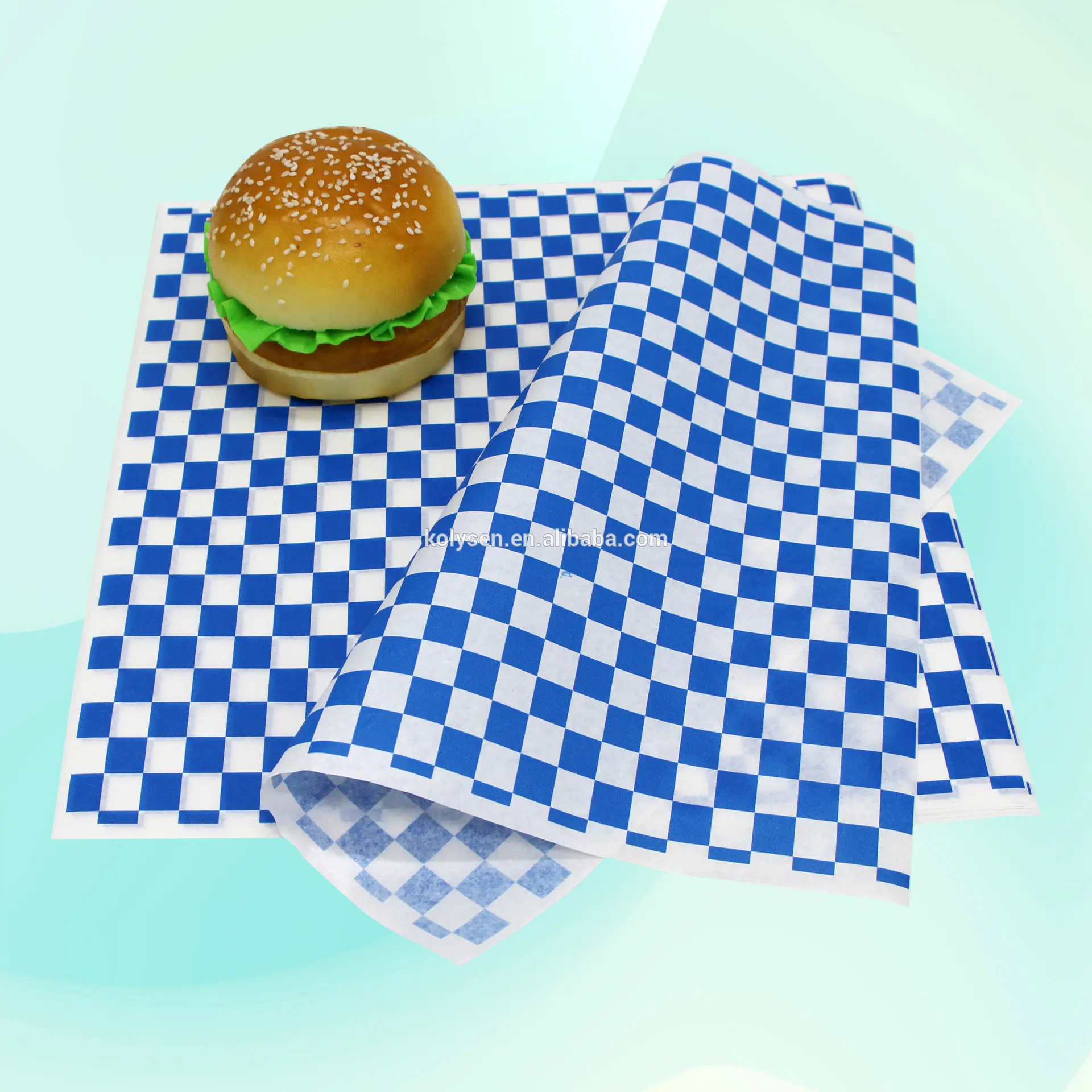 Factory Price Custom Logo Printed Food Grade Greaseproof Snack Hamburger Wrapping Packaging Paper Wax Paper