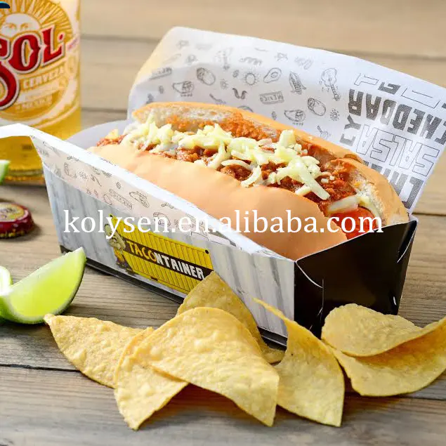 Custom printed food grade Burritos wrapping paper food grade deli paper greese proof paper